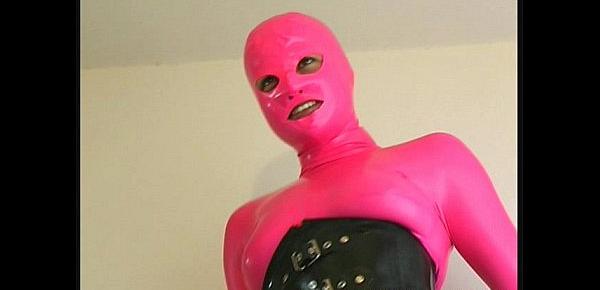  Hot rubber babe pink costume
